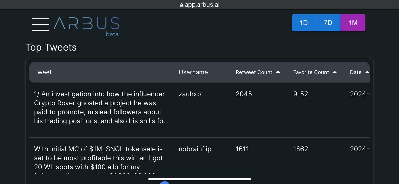 A sneak peek at Arbus Mobile App's MVP